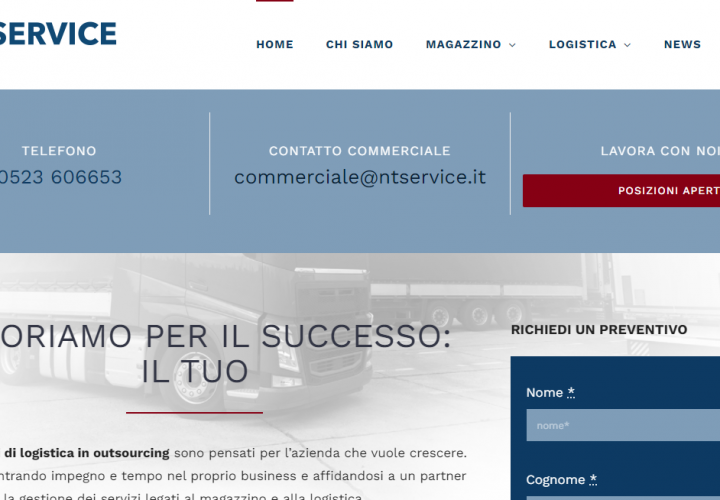 Restyling Sito web – NT service